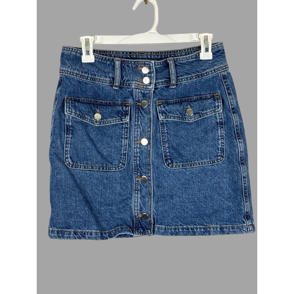 Harper Heritage Button Front Jean Skirt Francesca's Size M